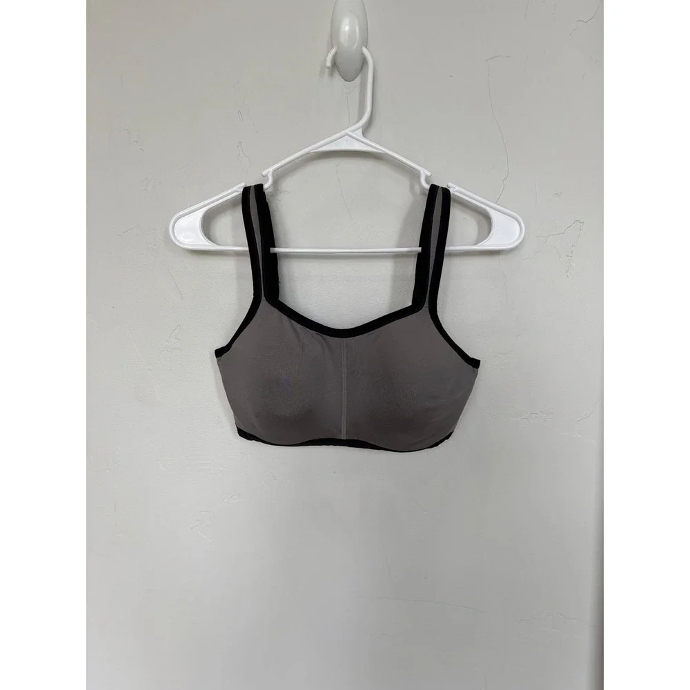 Natori Zen Contour Underwire Sports Bra 34C Grey Black 731050 Coolmax